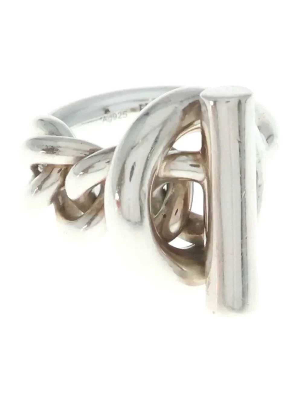 Hermes Echappee Croisette MM Ring Silver